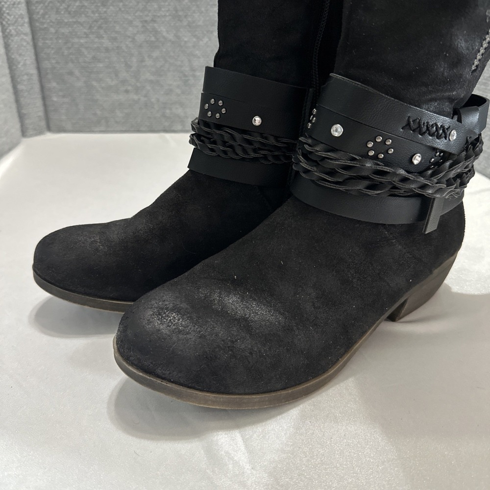 SO Swedish Knee High Boots Adjustable Fit Black Women's Size 7 - Picture 2 of 12